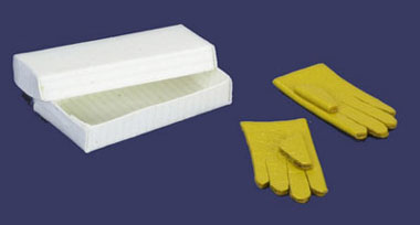 Dollhouse Miniature Glove, 1 Pair Yellow, W/Box
